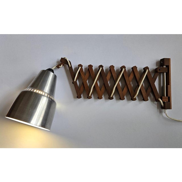 1960s Mid-Century Wall Scissor Lamp, Sweden, 1960s For Sale - Image 5 of 12