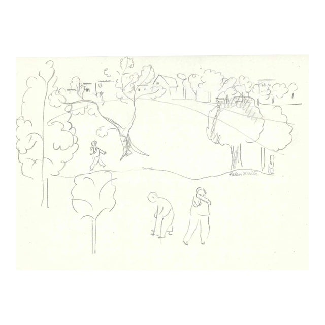 1930s Helen Malta Golf Course Drawing | Chairish