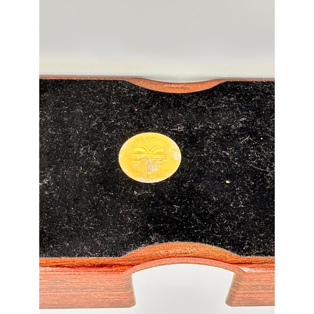 1980s 1980s Frank Sinatra Celebrity Golf Invitational Leather & Brass Coaster Set For Sale - Image 5 of 11
