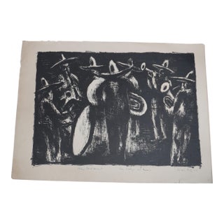 Dan Lutz, Village Band Concert, Lithograph c.1957 For Sale