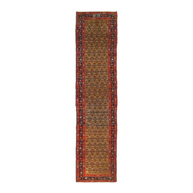 Pasargad DC Gold Persian Antique Runner For Sale
