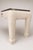 A substantial Italian painted white & carved wood desk or console table with leather top, designed with a bold sculptural...