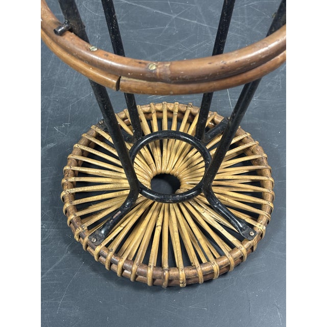 Mid-Century Modern Dutch Rattan Bamboo Bar Stool by Dirk Van Sliedrecht for Rohé Noordwolde, 1950s For Sale - Image 11 of 18