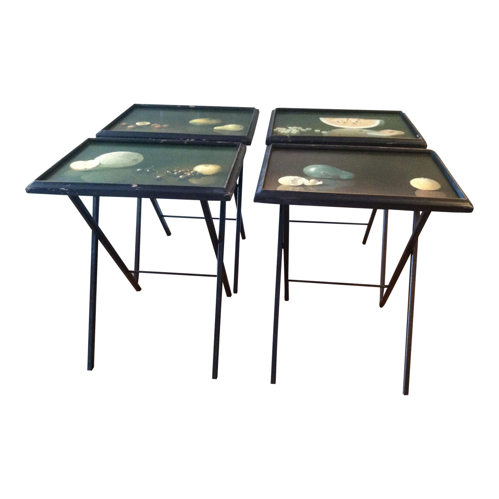 1950s MidCentury Modern Artex Folding Tea Tables Set of 4 Chairish