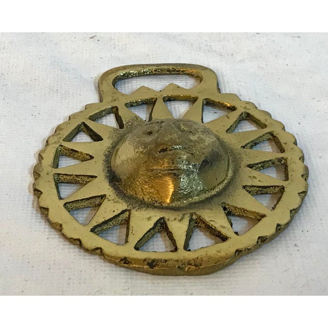 Vintage Brass Saddle Hardware With Sun Starburst Design Chairish