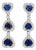 Convertible Heart Cut Sapphire and Diamond Platinum Earrings - Fei Liu, Pair For Sale