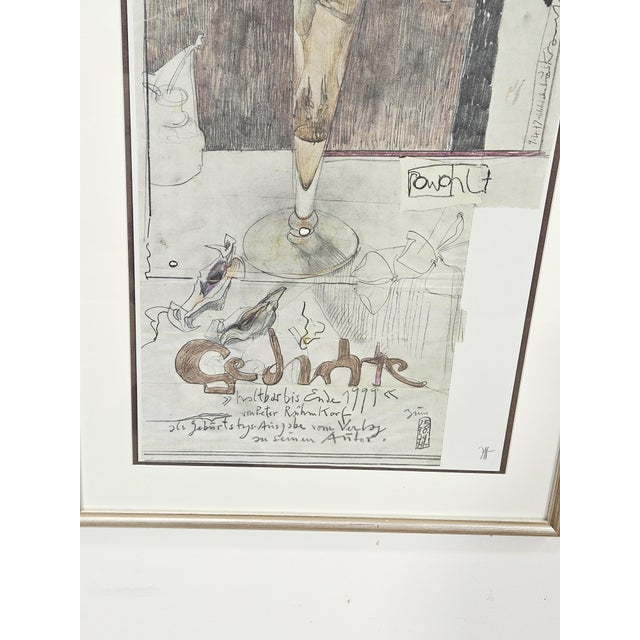 Horst Janssen, Artistic Poster Poems, 1979, Lithograph For Sale - Image 15 of 18