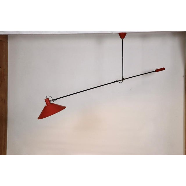 Counter Balance Ceiling Lamp by J. J. M. Hoogervorst for Anvia, Holland, 1957 For Sale - Image 9 of 15