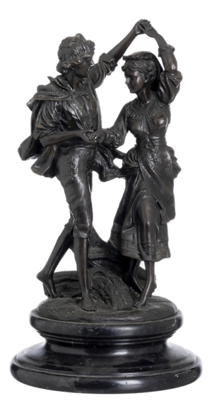Jean Didier Debut, La Moisson, Bronze on Marble Base