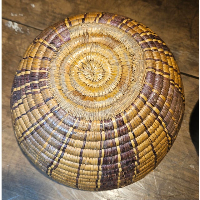 19th Century Southwestern Coiled Basket For Sale - Image 9 of 11