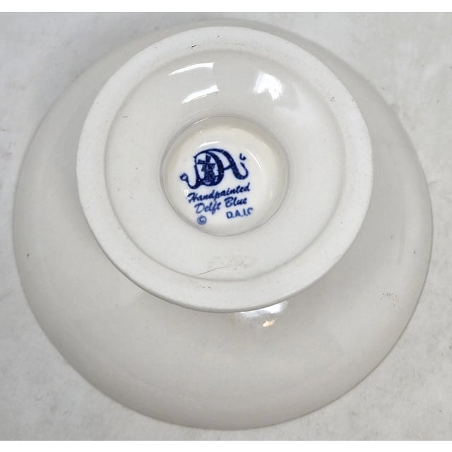 Mid-Century Modern Vintage Delft Blue Taper Candle Holder by Elesva Holland For Sale - Image 3 of 6