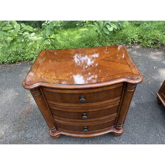 Late 20th Century Pair of Drexel’s Accents Francais Collection Nightstands/ Chest of Drawers For Sale - Image 9 of 17
