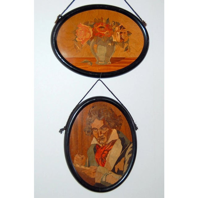 Wood Medallions, Set of 2 For Sale - Image 6 of 9