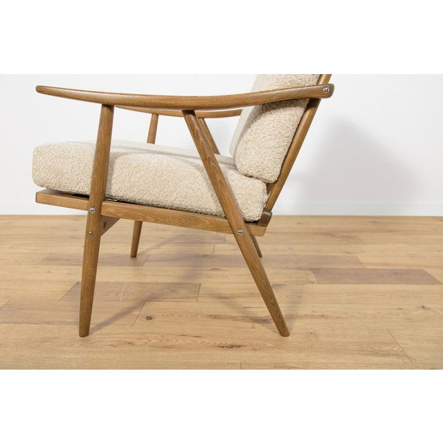 Cream Mid-Century Czechoslovak Armchair from Ton, 1960s For Sale - Image 8 of 16
