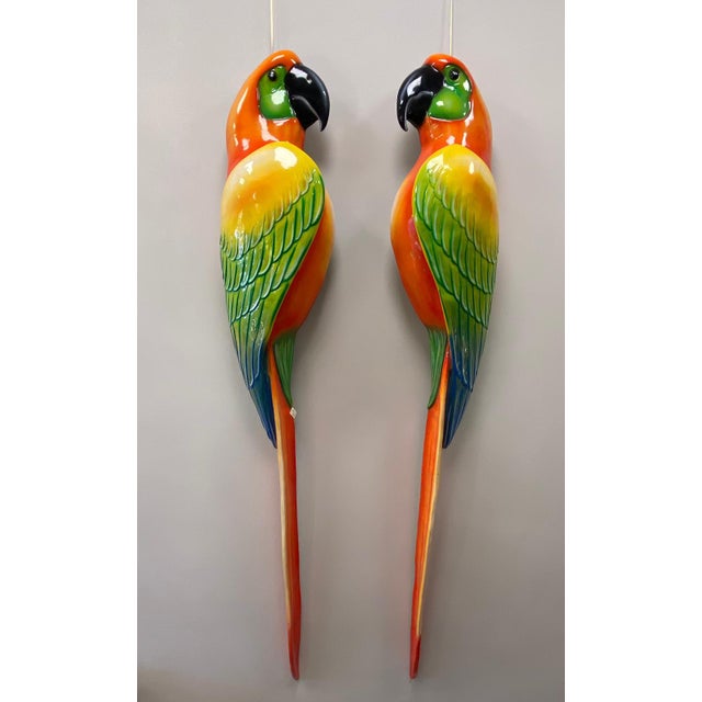 Macaws in Fiberglass & Epoxy, Italy, 1970s, Set of 2 For Sale - Image 5 of 18