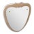 1950s Gio Ponti Style Mid-Century Modern Brass Italian Heart Shaped Wall Mirror For Sale