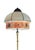 Metal Art Nouveau Faux Bamboo Brass and Milk Glass Table Lamp For Sale - Image 7 of 10