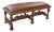 Bench for Theodore Alexander, William's Window Seat, Ornate Base W Leather Cover For Sale