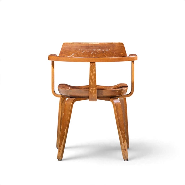 Brown Walter Gropius W199 Bauhaus for Thonet Mid Century Bentwood Chairs - Set of 4 For Sale - Image 8 of 10
