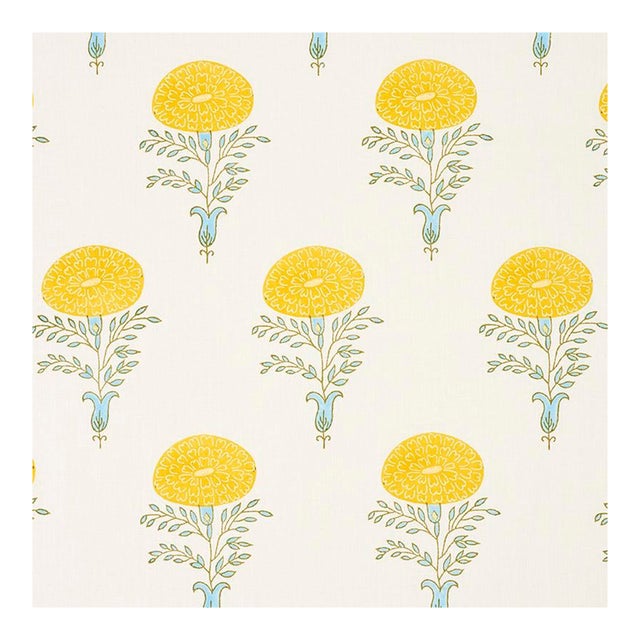 Sample - Schumacher X Molly Mahon Marigold Fabric in Yellow For Sale