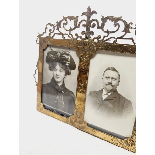 Art Nouveau Diptych Frame, Belgium, 1900s For Sale - Image 9 of 14