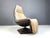 Textile Set of Vintage Leather Swivel Chair and Ottoman, 1970s For Sale - Image 7 of 11