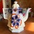 Antique Gaudy Welsh Crescent Pinwheel Flow Blue Teapot With Lid, Circa 1840s For Sale - Image 12 of 12