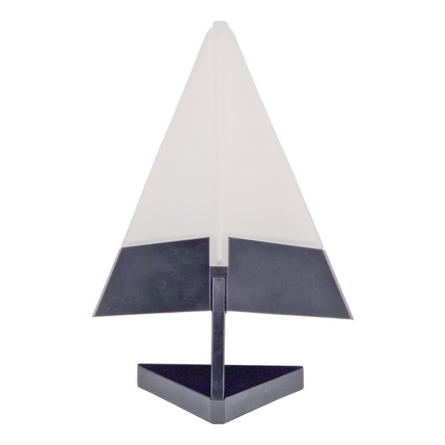 Postmodern Metal & Glass Wall Lamp, Italy, 1980s For Sale