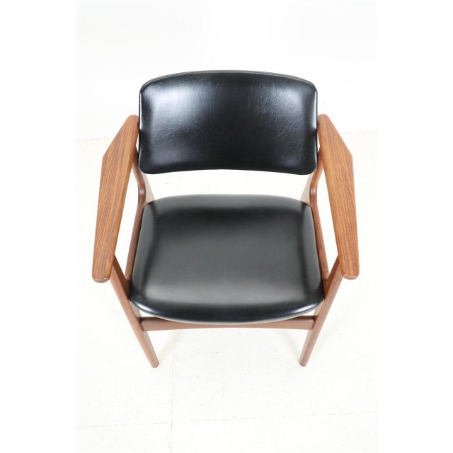 Black Danish Mid-Century Teak Armchair, 1960s by Arne Vodder For Sale - Image 8 of 14