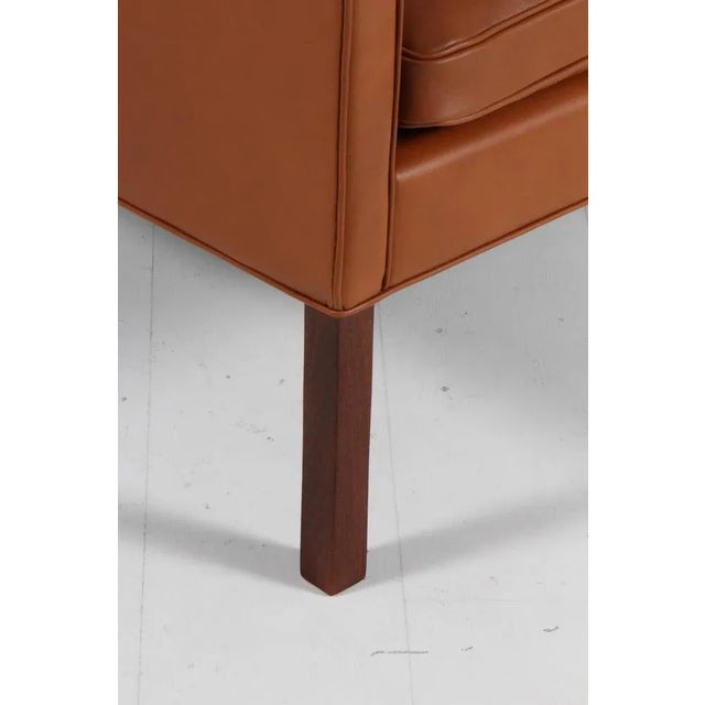 Set of Wingback Chair and Ottoman by Børge Mogensen for Fredericia For Sale - Image 9 of 11