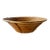 Italian Pencil Reed Rattan Bowl With Brass Trim, 14.75 In For Sale