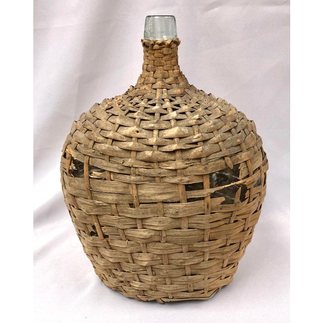 Vintage French Wicker Wrapped Wine Bottle Chairish