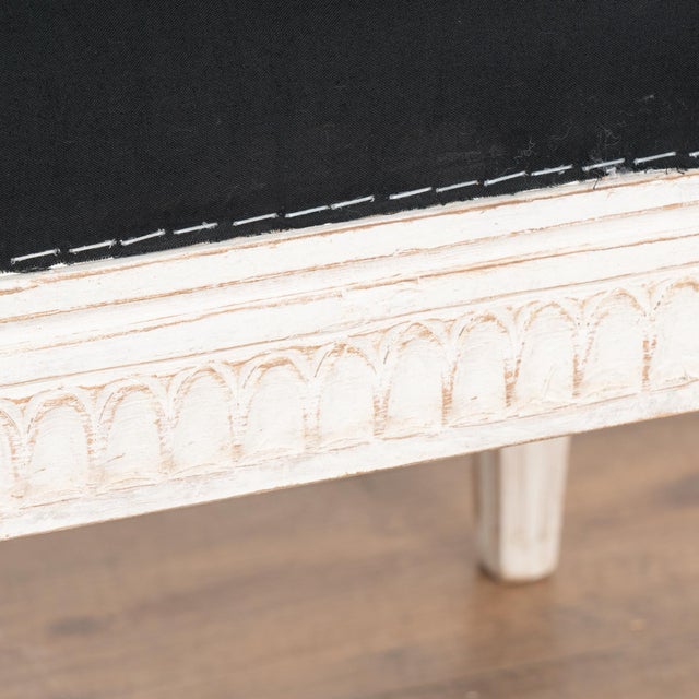 Pair, Gustavian Style White Painted Stools, Sweden Circa 1880 For Sale - Image 6 of 9