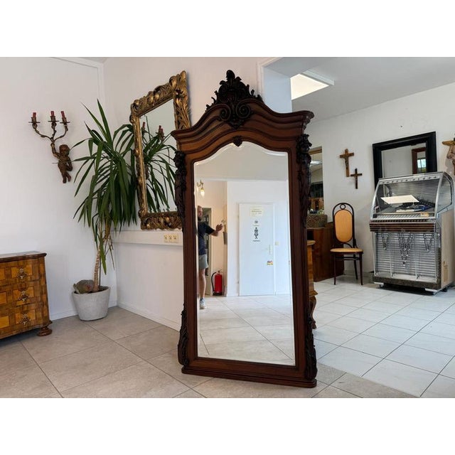 Baroque Gründerzeit Wall Mirror, 1865 For Sale - Image 4 of 13