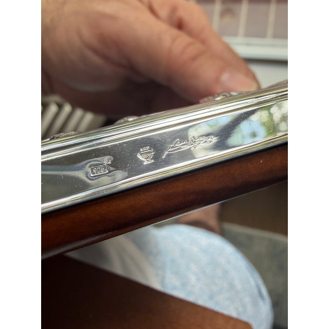 Elegant Pedro Durán sterling silver picture frame crafted in Spain and hallmarked .925 sterling silver. This exceptional...