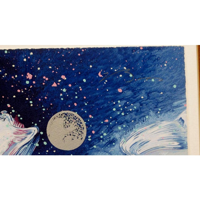 Earl Biss "War Flag on Broken Water" Hand Signed Landscape Framed 25/225 For Sale - Image 9 of 10