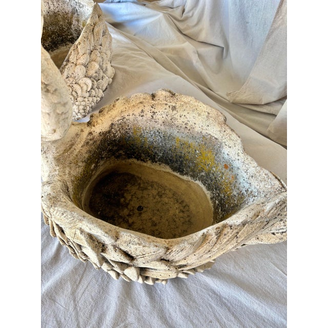 Early 20th Century French Concrete Swan Planters - A Pair For Sale - Image 10 of 12