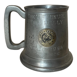 Vintage NNJR 1958 Annual Sports Car Club Pewter Glass Trophy Award Mug Cup