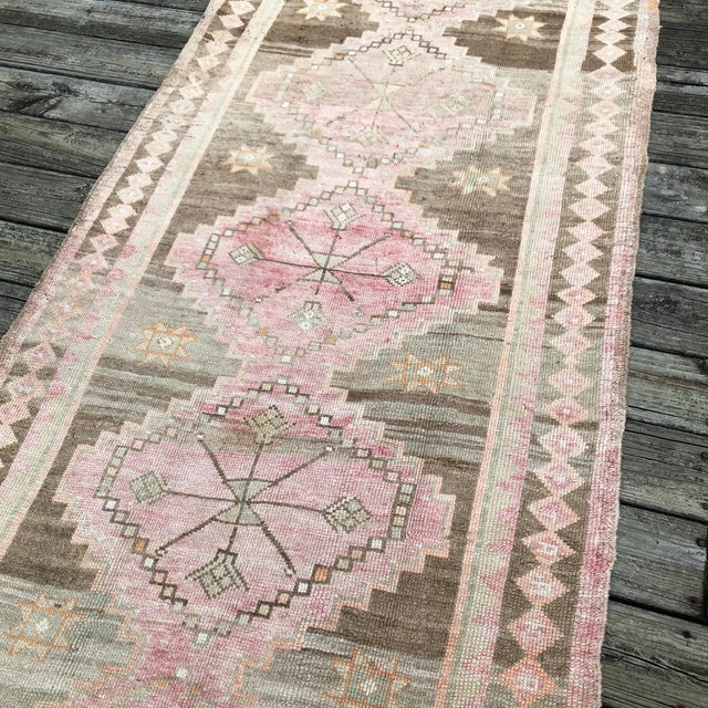 Textile Vintage Turkish Runner | 3x12 For Sale - Image 7 of 8