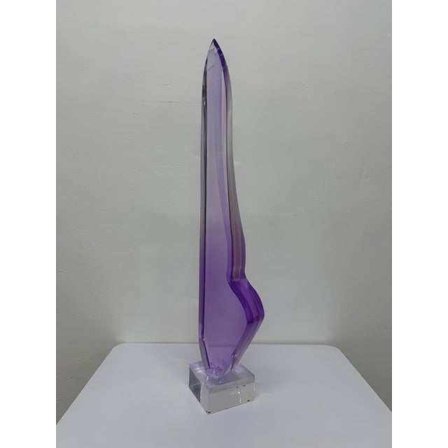 Van Teal Van Teal Multi-Color Abstract Acrylic Table or Floor Sculpture, 1980s For Sale - Image 4 of 16