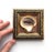 Plastic Original Painting on Shell Framed Lover's Eye Victorian Style Wall Decor by Artist Valeriya Serova For Sale - Image 7 of 8
