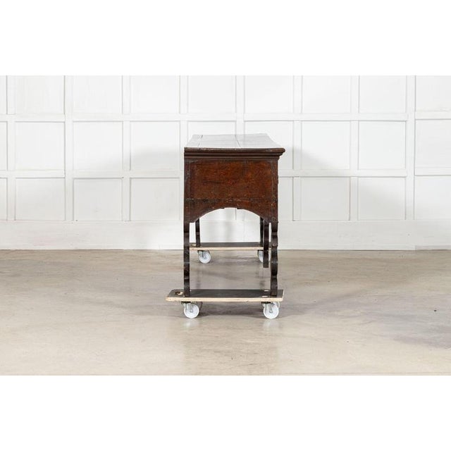 Large 18th Century English Oak Dresser Base, 1780 For Sale - Image 8 of 17