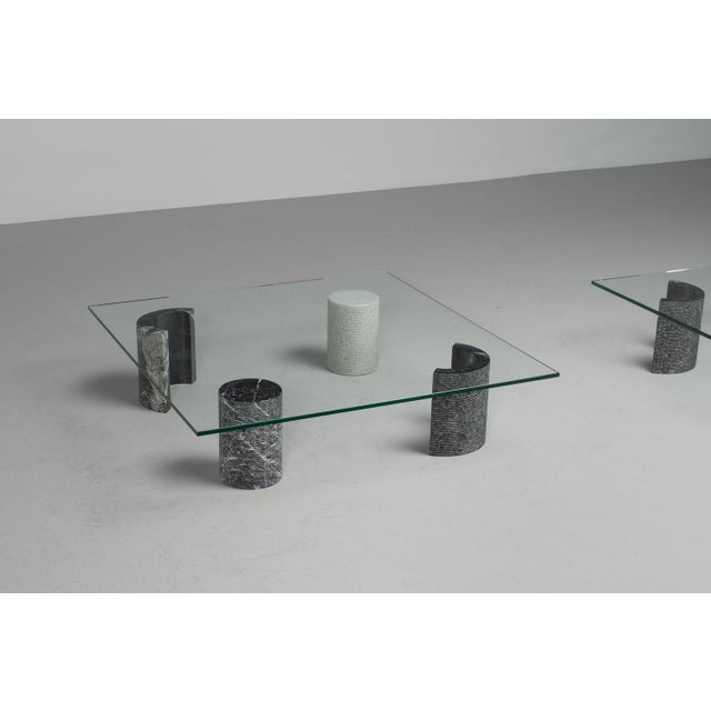 Black Italian Coffee Table by Giulio Lazzotti for Megeia, 1979, Set of 2 For Sale - Image 8 of 17