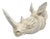 Large Realistic Rhinoceros Head Bust Sculpture on Metal Stand For Sale