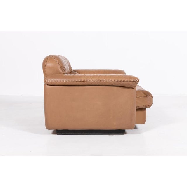 Set of DS 101 Lounge Chair in Brown Leather with Ottoman from de Sede, 1970s For Sale - Image 4 of 10