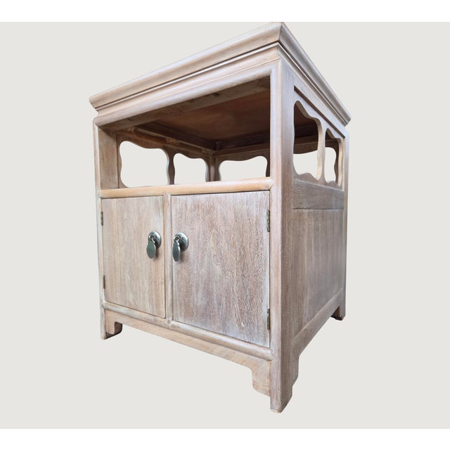 Mid 20th Century Pair of Cerused Walnut "Far East" Restored Nightstands/End Tables by Michael Taylor for Baker Furniture For Sale - Image 13 of 15