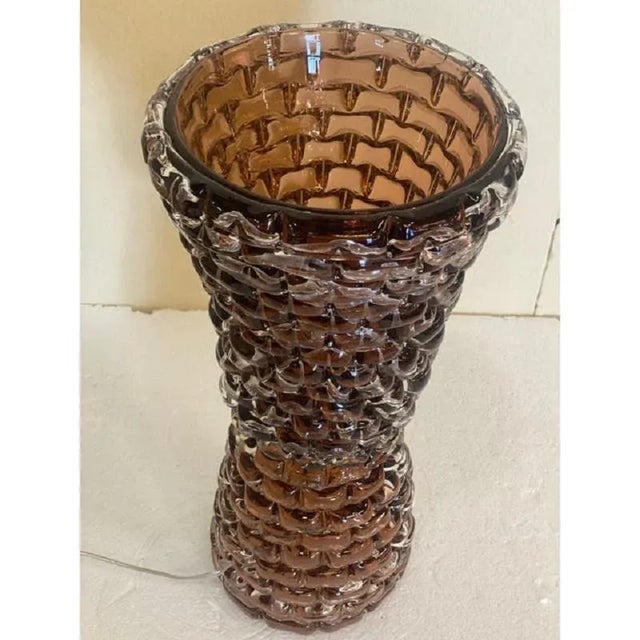 Rostrato Fumè Murano Glass Table Lamp by Simong For Sale - Image 4 of 10