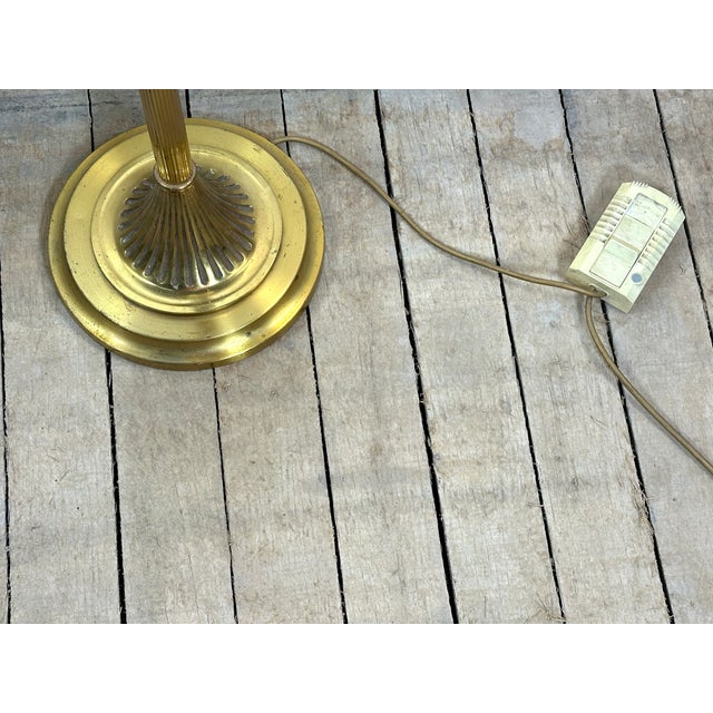 Gold Halogen Floor Lamp in Gold-Plated Brass from Gault, 1980s For Sale - Image 8 of 10