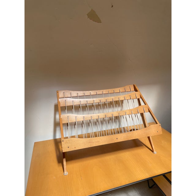 Wood 1950s Birch Wood Magazine Rack by Pic a Pipe - Vintage Atomic Style For Sale - Image 7 of 10
