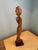 Mid-Century Modern Vintage Biomorphic Two-Tone Hardwood Female Sculpture; Mid-Century Modern, Art Deco, Contrast Sapwood/Heartwood Figurative Abstract Carving For Sale - Image 3 of 12